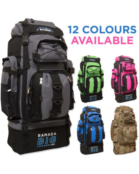 Andes Ramada 120L Extra Large Hiking Camping Backpack Rucksack Luggage Bag Andes Camping