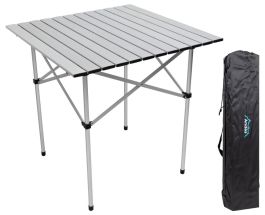 andes folding wooden camping table 