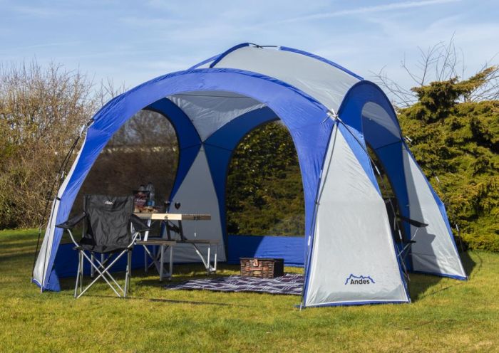 Andes Outdoor Camping Dome Shelter 3.65m x 3.65m Event Marquee Gazebo Andes Camping