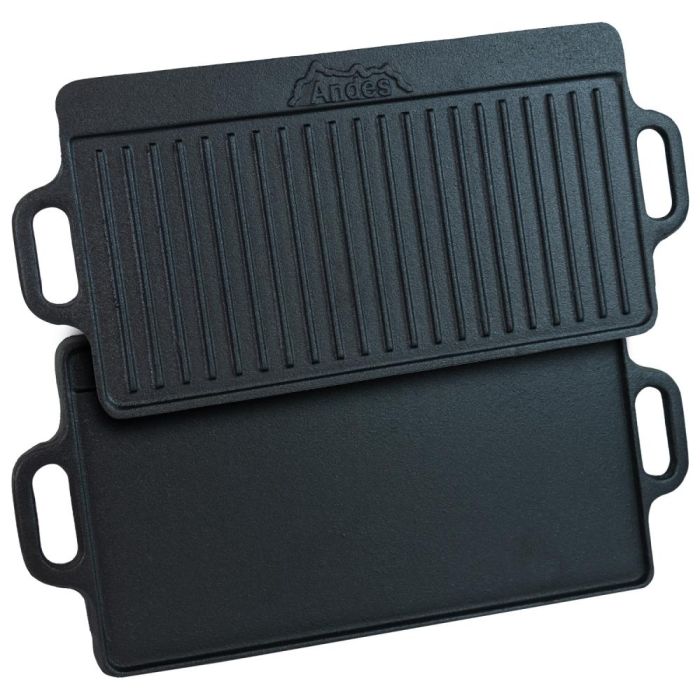 Andes Cast Iron Double Sided Grill Pan Andes Camping