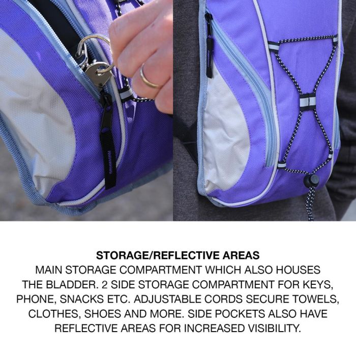 Andes 2 Litre Hydration Pack Water Rucksack Backpack Cycling Bladder Bag Andes Camping